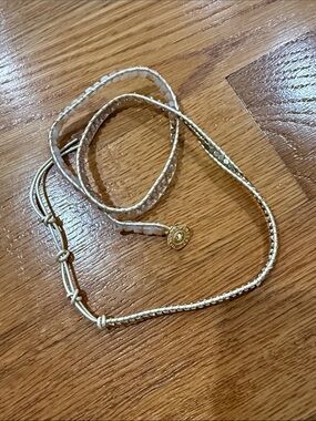 Women’s White and Gold Wrap Bracelet